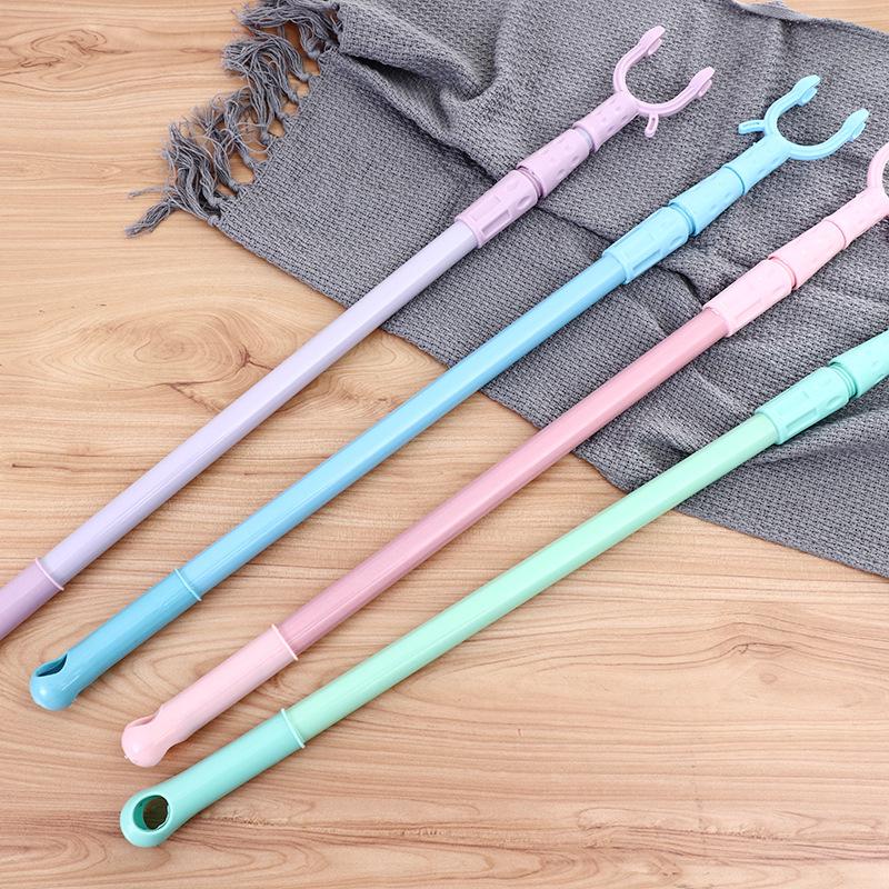 Telescopic Clothes Drying Support Pole with Plastic Head