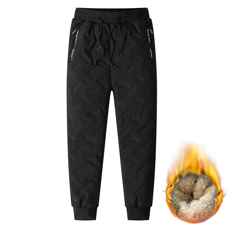 2023 Winter Warme Baumwolle Hosen männer Große Lamm Plüsch Verdickt Warme Lose Gerade Bein Casual Hosen