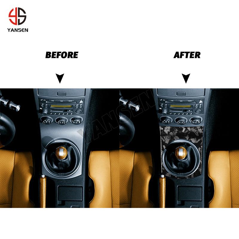 For 350Z 2003 2004 2005 Manual Gear Shift Panel Decoration Cover Trim Sticker Decal Car Accessories Forging Carbon Fiber
