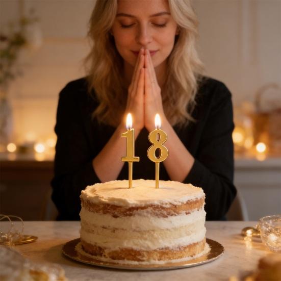 10 Pcs Reusable Number Birthday Candle Holder Set Digital Birthday Cake Candle Holder