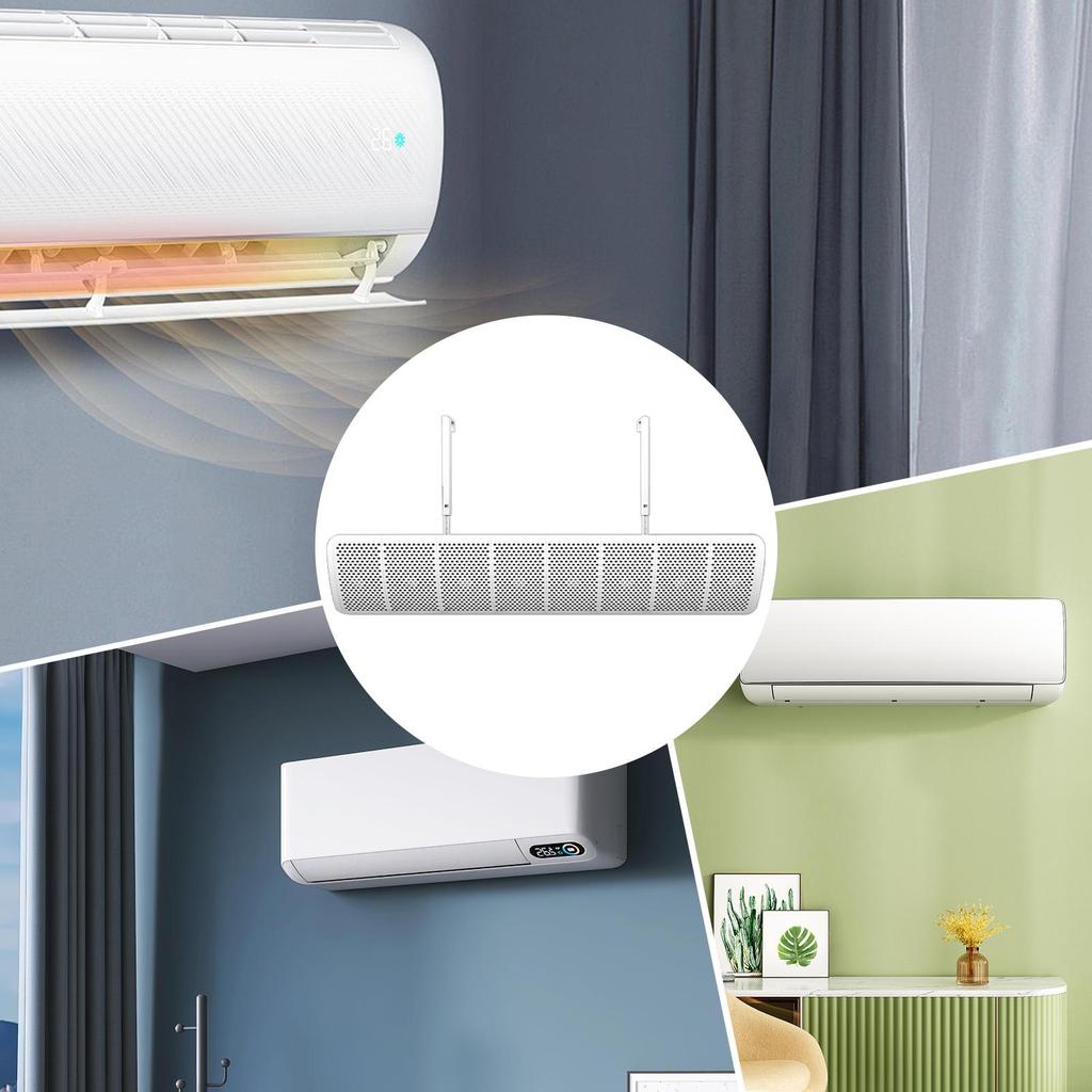 Air Conditioner Wind Deflector Adjustable Angles Anti-Direct Blowing Windshield Cold Air Deflector Purification Unit Baffle Wind