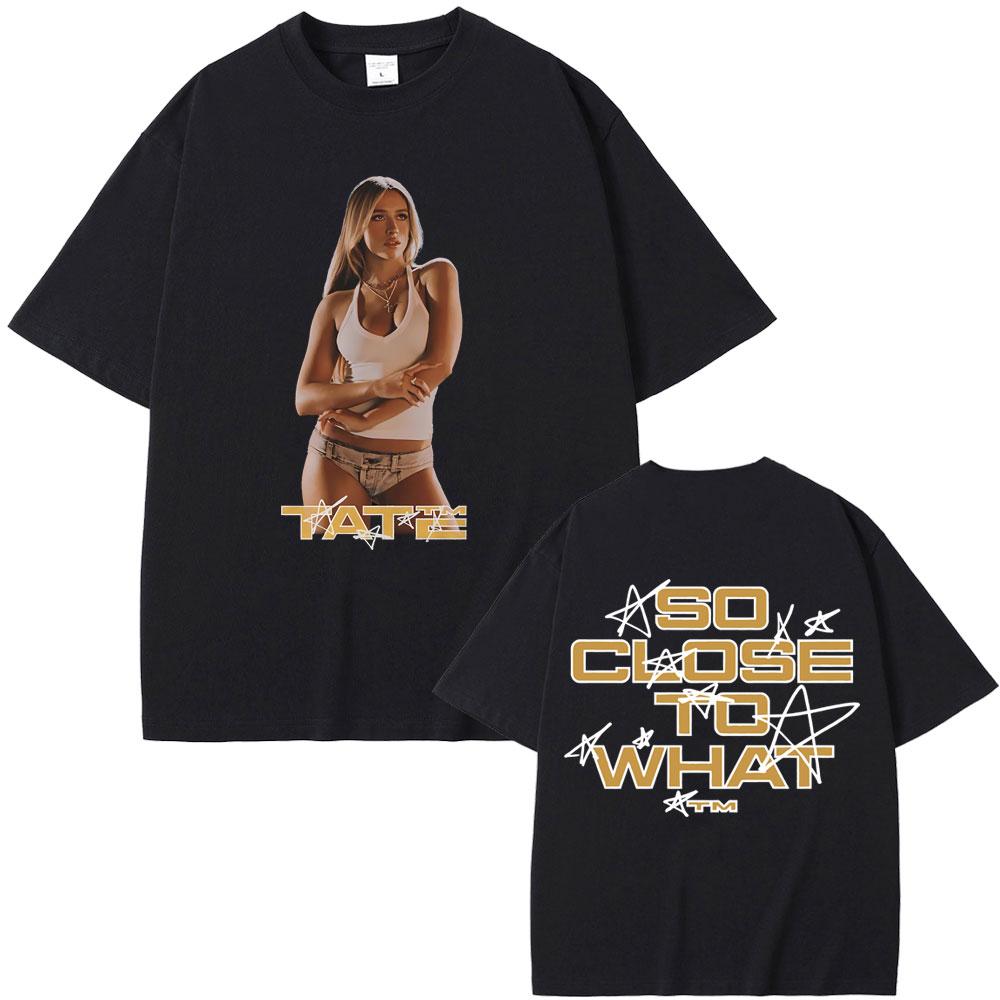 Singer Tate Mcrae T8 Graphic T Shirts Men Women Fashion Vintage Trend T-shirt Summer Male Casual Oversized Crewneck Short Sleeve