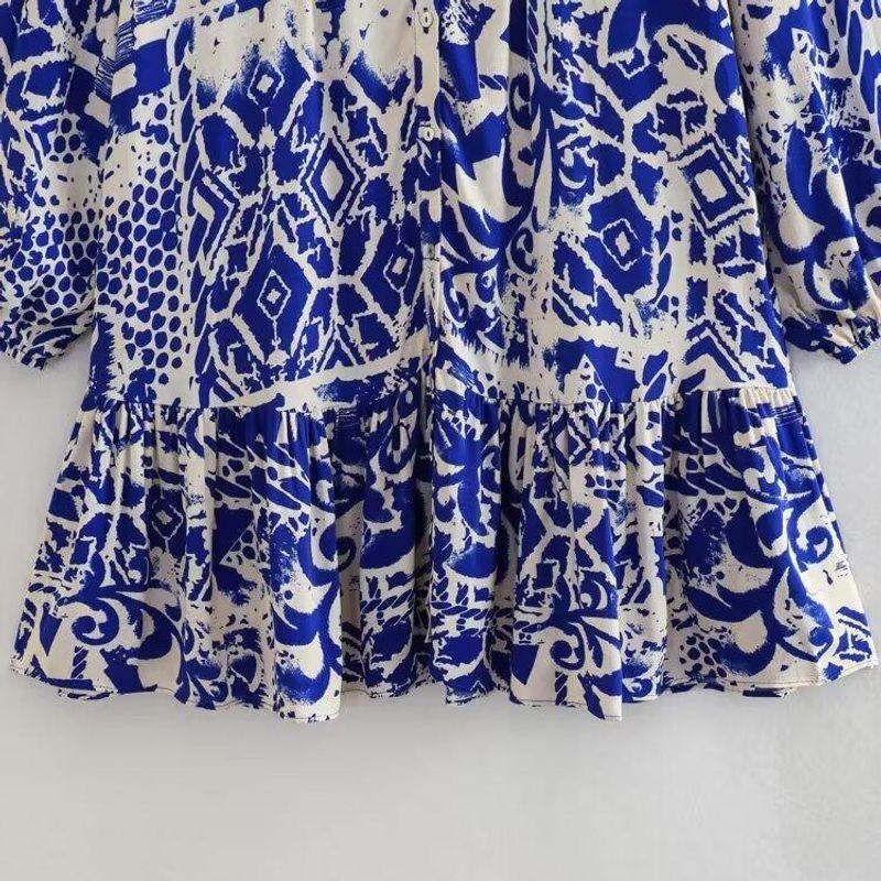 Kaslead New Arrival Women's Clothing Fashion Style Fashion Minimalist Loose Print Short Dress 9878210