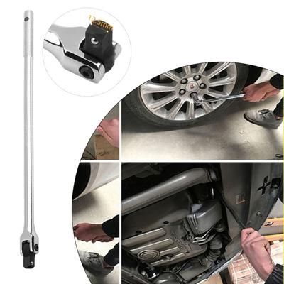 1/2" F Rod Wrench Rotating Flex Head Extension Braker Bar Professional for Extra Torque Universal Movable Joint Socket Wrench