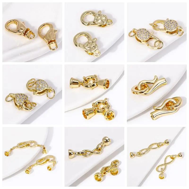 10/12mm 18K Gold Plated Brass Lobster Clasp With Closed Ring,Clasp For Jewellery,Lobster Clasp Connector,Accessories For Jewelry