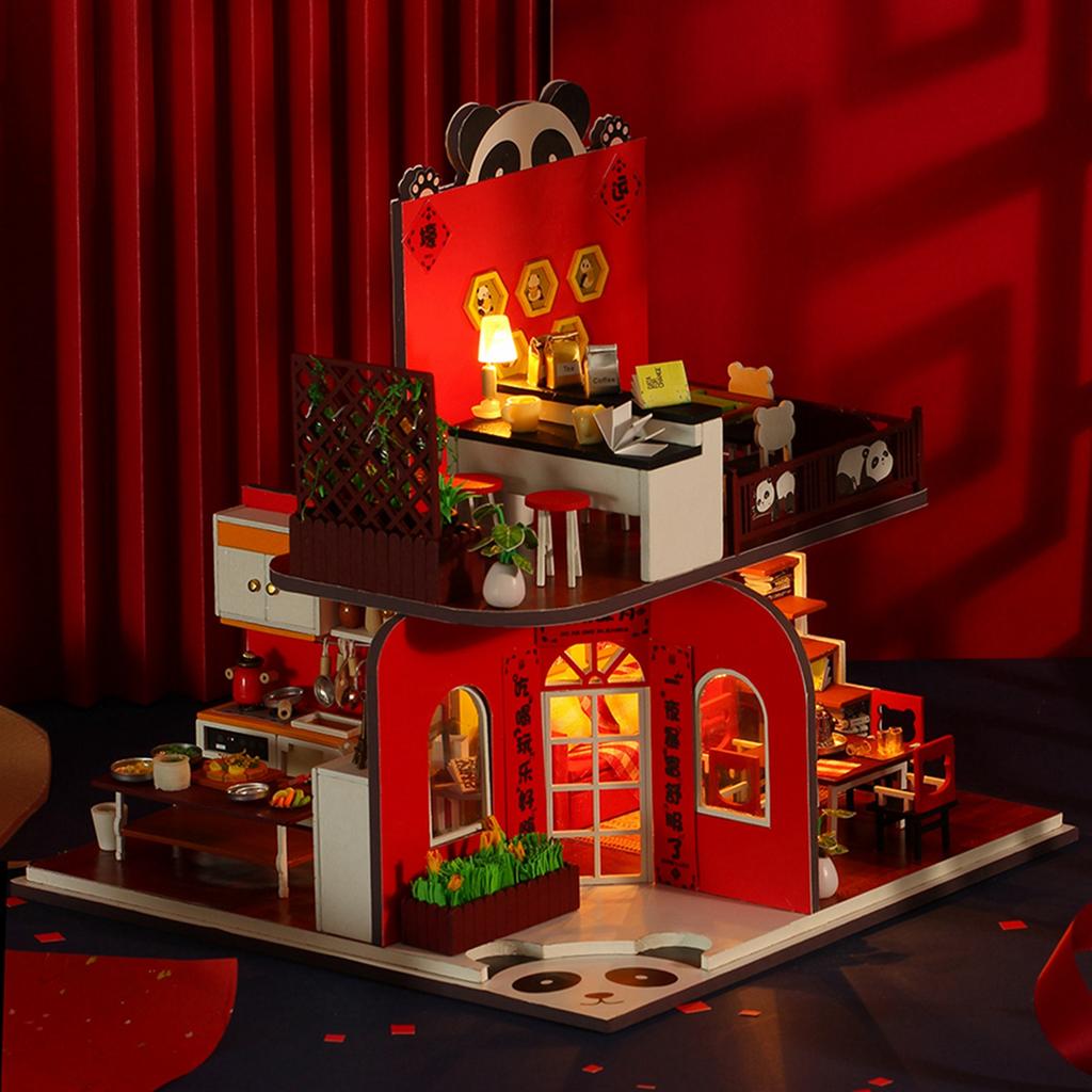 Mini Puppenhaus Modelle Bausatz Miniatur Puppenhaus Möbel Zubehör Spielzeug Geburtstagsgeschenk