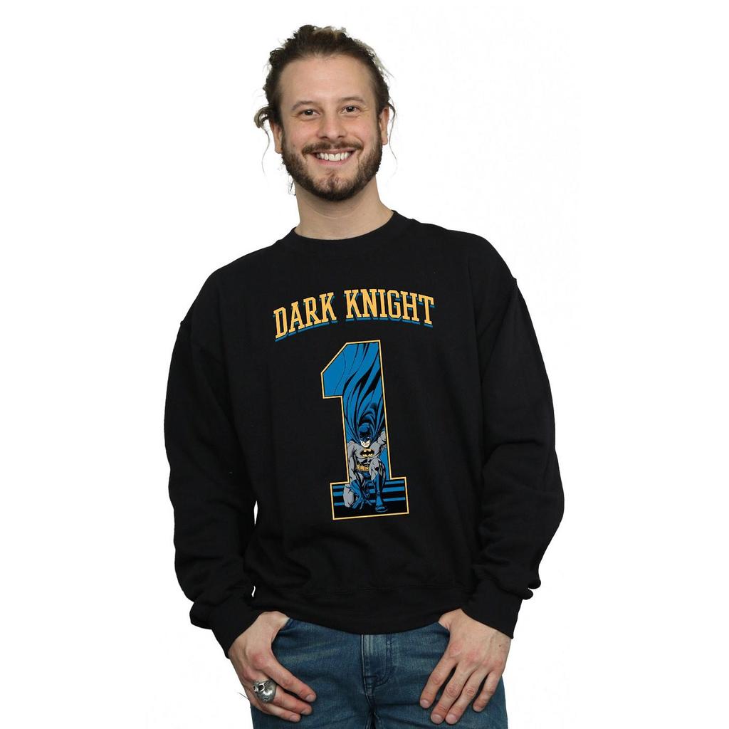 DC Comics Mens Batman Football Dark Knight Sweatshirt