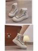 Women's High-Top Cotton Velvet Winter Sneakers, 2025 New Versatile White Athletic Shoes MX-5507