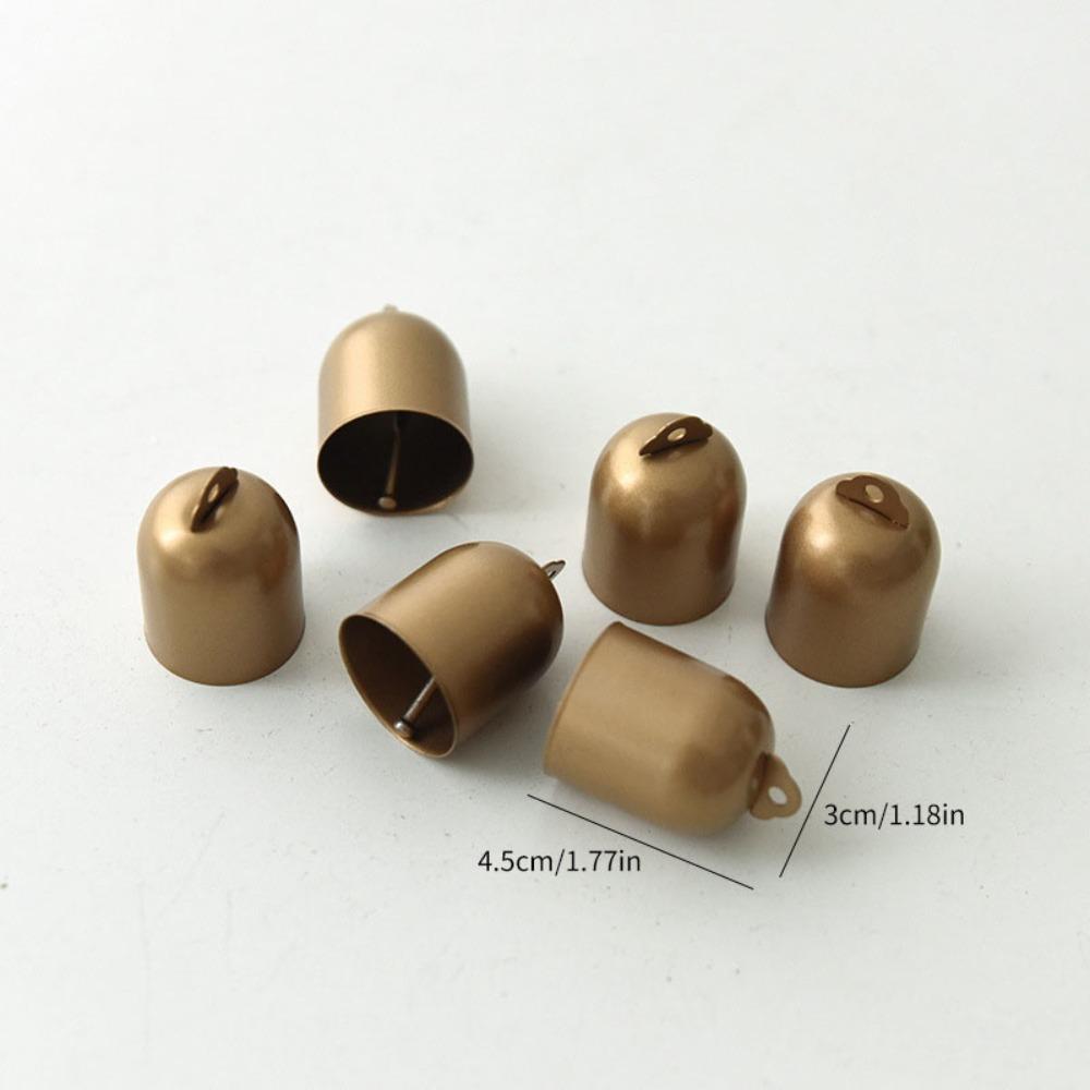 6pcs Multifunctional Iron Christmas Bell Cone Shape Pinecone Wind Chimes Bells Crisp Sound Star Jingle Bells Courtyard Decor