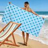 Blue and White Star Pattern Design Beach towel quick-drying for travel outdoor sports jogging beach and swimming