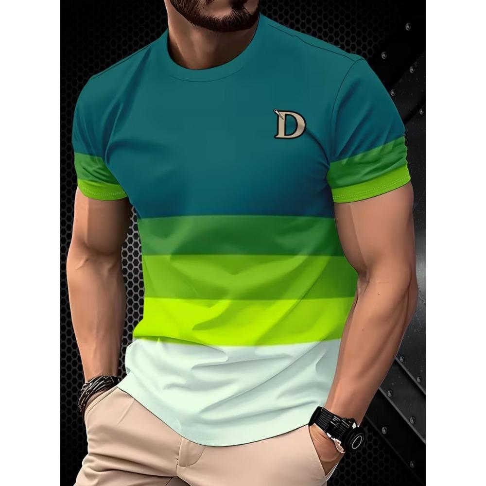 3D Print Mens O-Neck Short Sleeved Tee Street Daily Fashion T-Shirt for Men Vintage Summer Tops