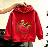 Latest model Kids Hoodie Cute Worm Watermelon Print Sweatshirt Autumn Winter Boys Girls Casual Long Sleeve Pullover Tops