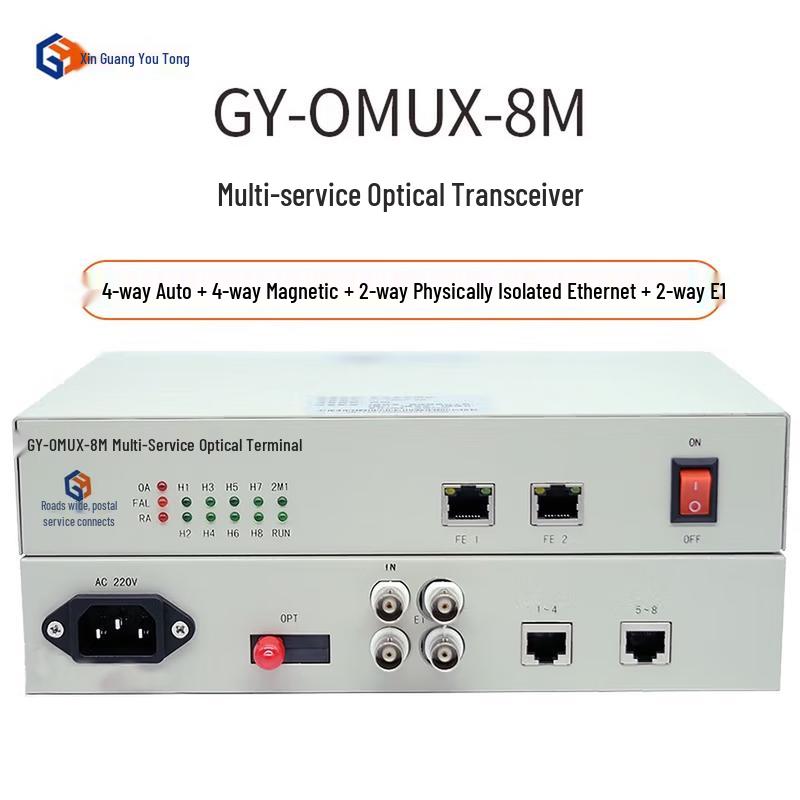GY-OMUX-8M Multi-service Fiber Optic Transceiver