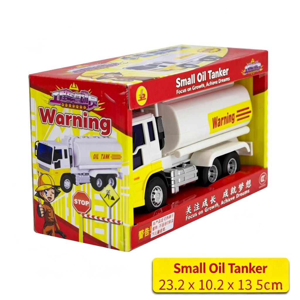 Inertia Simulation Mini Alloy Semi-trailer Tanker Truck Model, Children's Engineering Vehicle Toy For Kids, Ideal Gift Collection For Boys