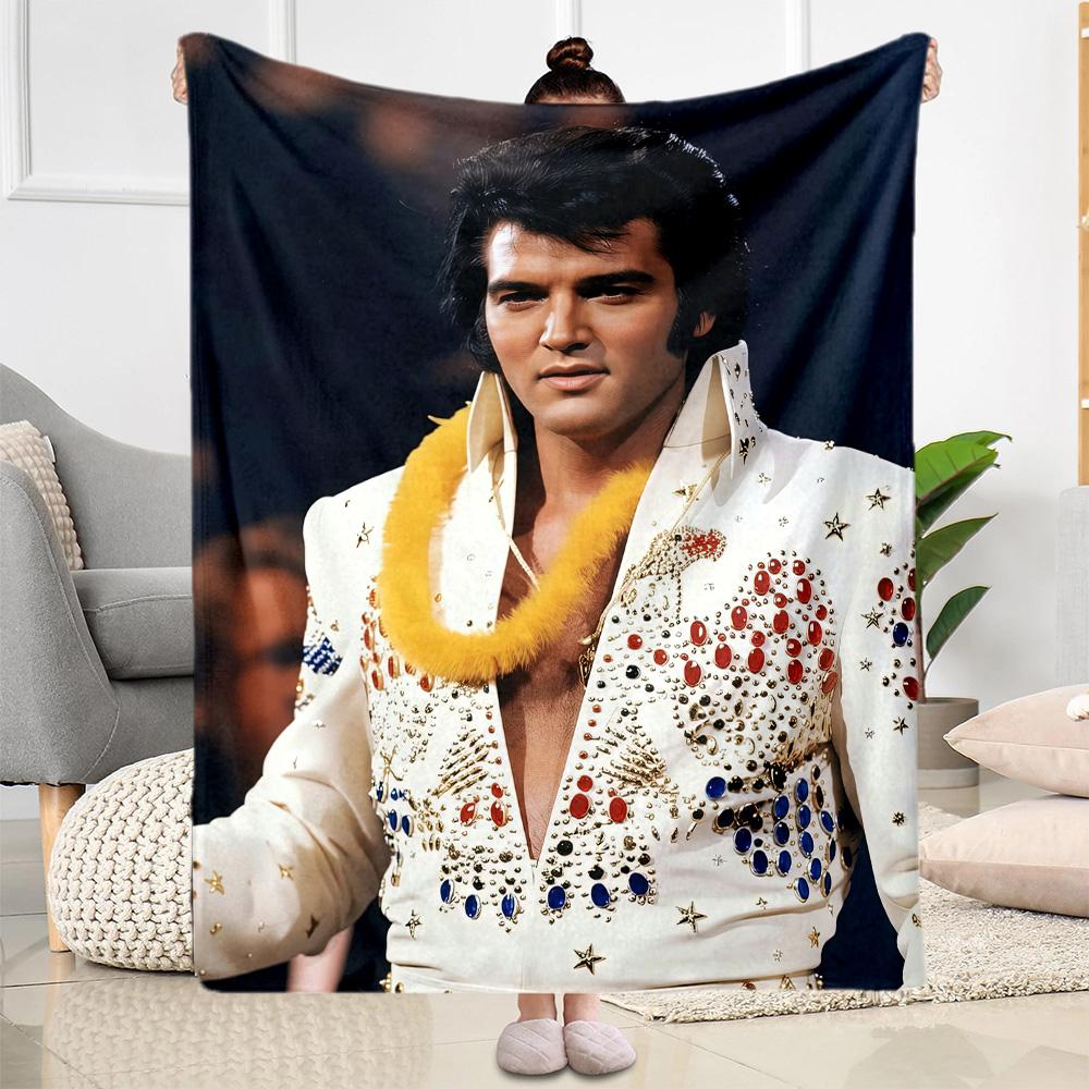 Elvis Blanket Warmthful Decor Suitable For Livingroom Chair Seaside For All Occasions Modern Ideal Gift For Friends Family Couples Picnic