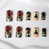 New Nail Art Halloween Scary Pumpkin Black Cat Bat Short Square Wear Nail Art