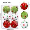 6pcs New Foam Christmas Ball Pendant Wrap Cloth 8cm Xmas Tree Charm Christmas Supplies Merry Christmas