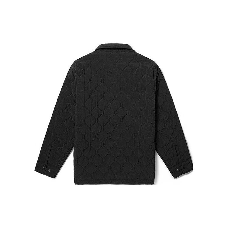 Vans Solid Color Polo Collar Single-Breasted Jacket Unisex Jackets Black VN000EXBBLK