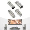 4Pcs TV Aerials Coax Adapters F Male To TV9.5 Female RF Connectors For Digital Cable Signal