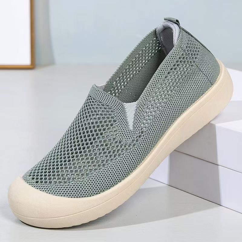 

Обувь Женская Летающая Вязка Дышащая Модная Повседневная Однопедальная Мама Универсальная Мелкий Вырез Круглый Носок Одинарная Обувь 40