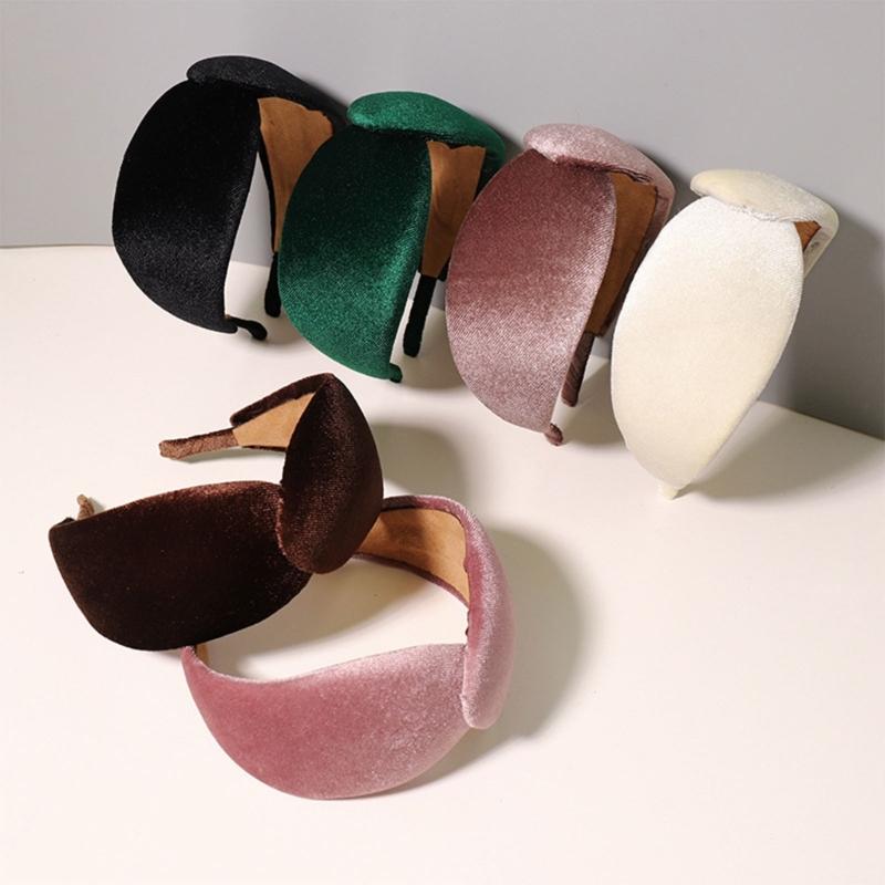 2Pcs Velvety Headbands Solid Color Elegant Style Hairband For Women And Girls Daily Wear Fashionable Accessory
