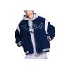 New FILA Baseball Jacket Outerwear Men's Dark Silent Blue F11M349502F-DB