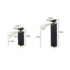 Basin Faucet Gold Black/White Waterfall Faucet Brass Bathroom Faucet Bathroom Basin Faucet Mixer Tap Hot and Cold Sink Faucet