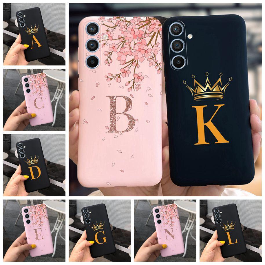 For Samsung Galaxy A52 A52S A53 A54 5G Case Luxury Crown Letters Painted Soft Slim Back Cover For Samsung A52 5G SM-A526B Fundas