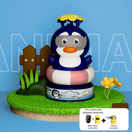 Kids Animal Rocket Sprinkler Toy 360 Degrees Rotation Summer Rocket Launcher Outdoor Garden Backyard Lawn Pool Water Splash Rocket Boys Girls Gift