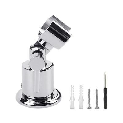  Metal Shower Head Holder 180 Degree Adjustment Handheld Brackets with Mounting Nut General Shower Head Wall Mount