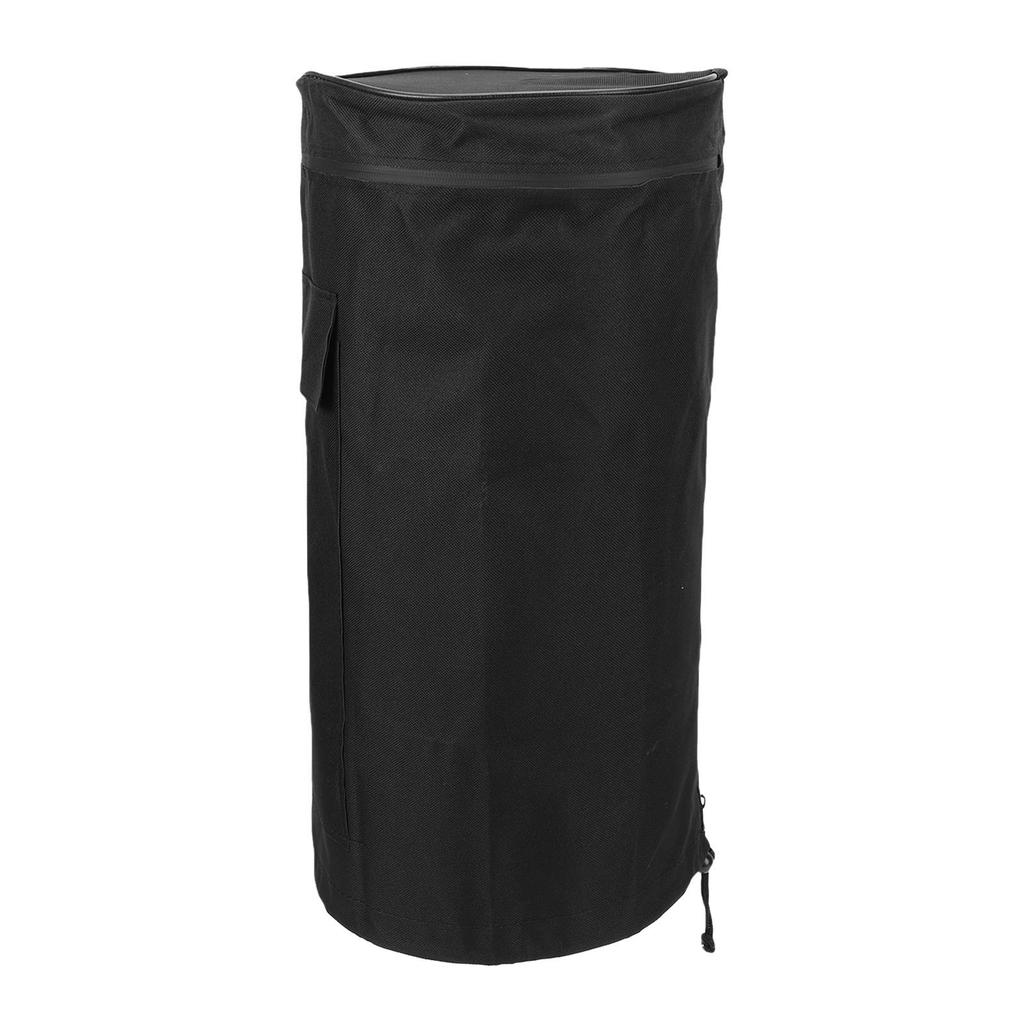 Gas Tank Cover 600D Oxford Fabric Black Waterproofing Breathable Gas Cylinder Storage Pocket for Camping Outdoor Grill