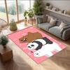 Three little bears Printed Crystal Velvet Area Rug, Soft Anti-Slip Water Absorbent Floor Mat for Living Room Bedroom