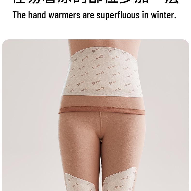 Women's Round Neck Slim Fit Thermal Underwear Set with 7A Antibacterial 100% Wool Filling - Autumn/Winter.