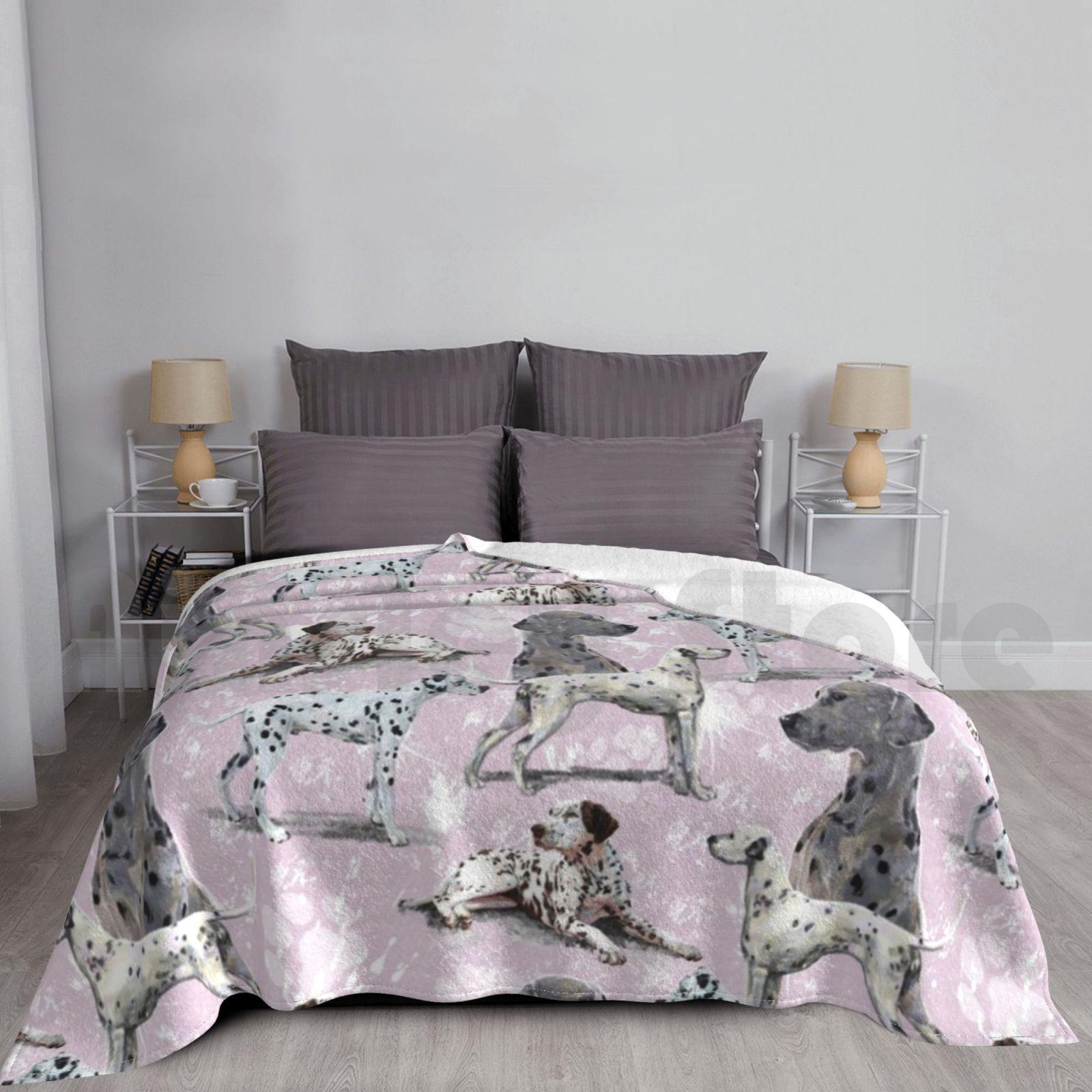 The Dalmatian Blanket Fashion Custom 1512 Dalmatian Dalmatians Dallies Dotty Dog Dogs Puppy Puppies 101 Size: 75*100cm, Weight: 230 GSM