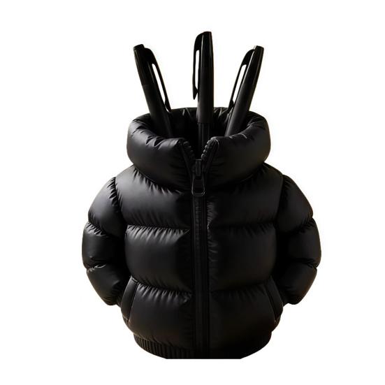 Pencil Case Down Jacket-Shaped Large Capacity Storage Organizer for Makeup Brushes And Stationery