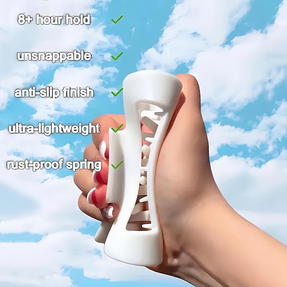 1pc Non-Slip Shark Hair Clips - Heavy-Duty Hold Hair Clamps with Serrated Grip, Multi-Color (White/Black/Red/Brown/Tan) for Braids, Ponytails, Buns