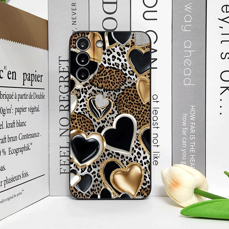 Leopard Print Heart-shaped Love Couple Pattern Phone Case for Motorola Moto Edge 50 Fusion 40 30Neo G24 E14 G75 G85 G54 5G Cover