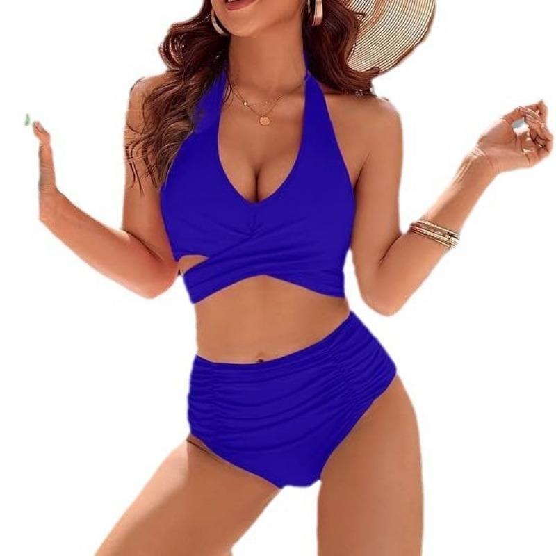 Neuer Europäischer Schöner Damen Bauch Badeanzug Moderater Bikini Anzug Mit Hoher Taille Niedlicher Neck Badeanzug