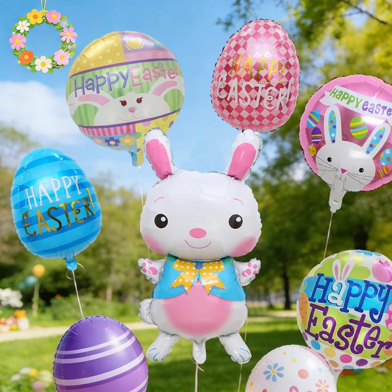 1-3pcs Easter Balloons Easter Bunny Eggs Balloons Party Decorative Balloons Easter Party Decoration Home Room Decor