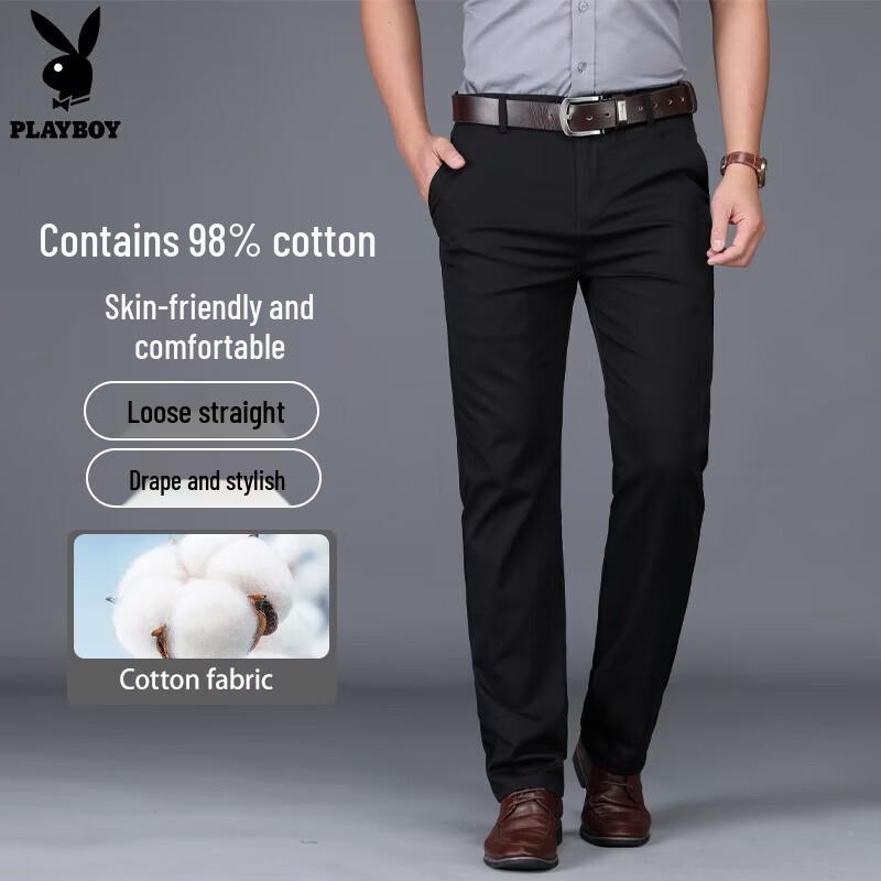 PLAYBOY Men s 2026 Casual Elastic Straight-Leg Jeans 35A