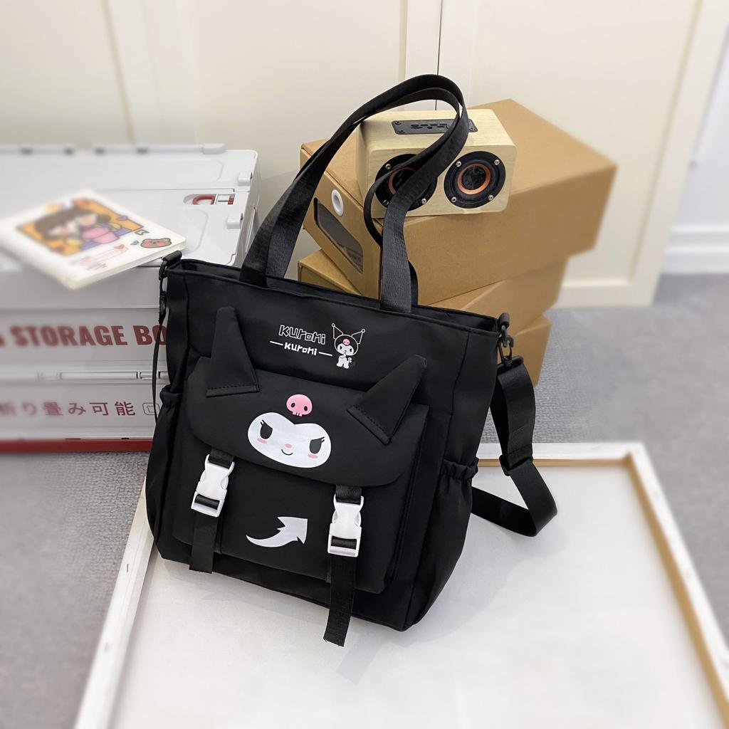 New student trend cartoon large capacity women's shoulder messenger bag versatile commuter tote bag tote bag