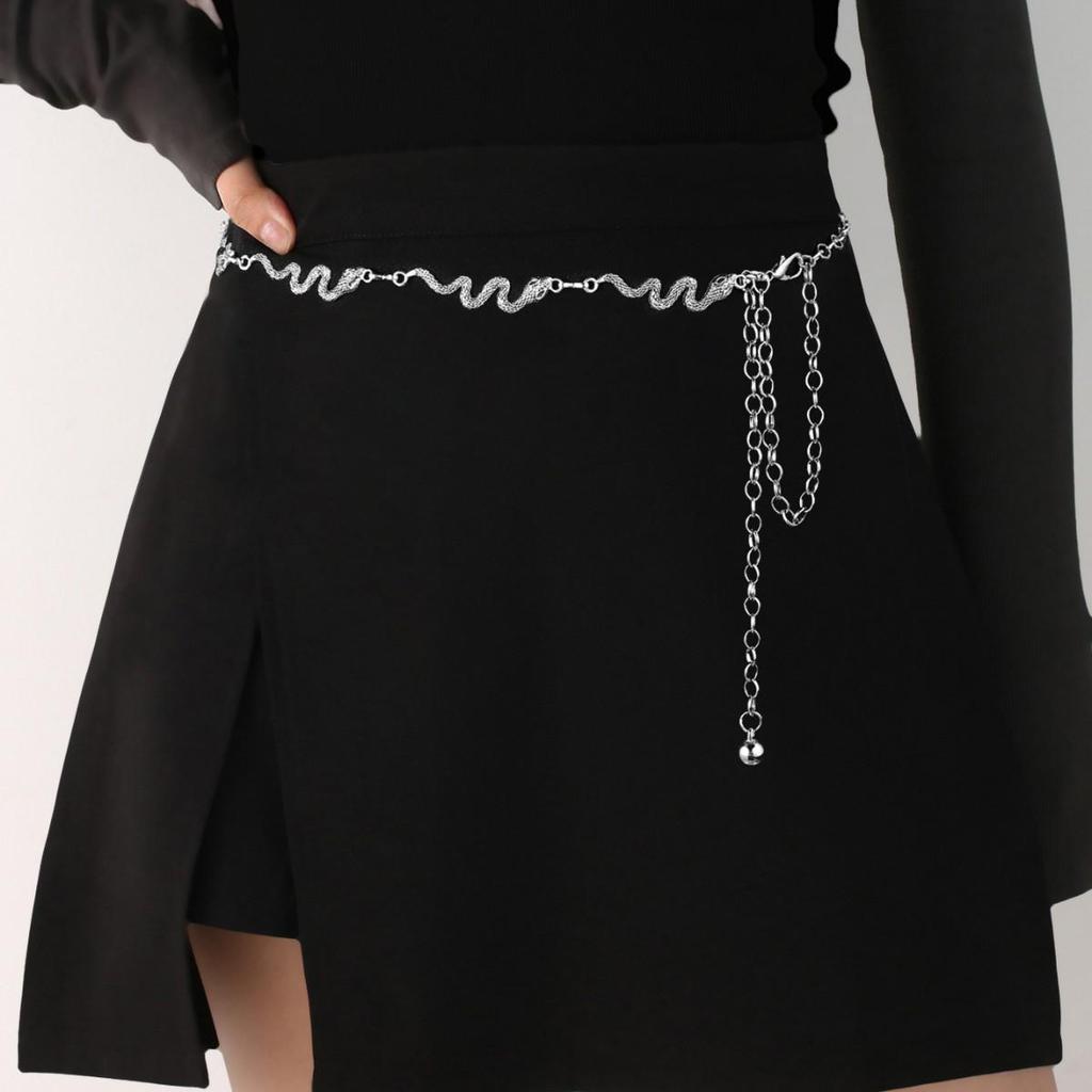 Cadena de Cintura Metálica Retro para Mujer - Accesorio Versátil y a la Moda