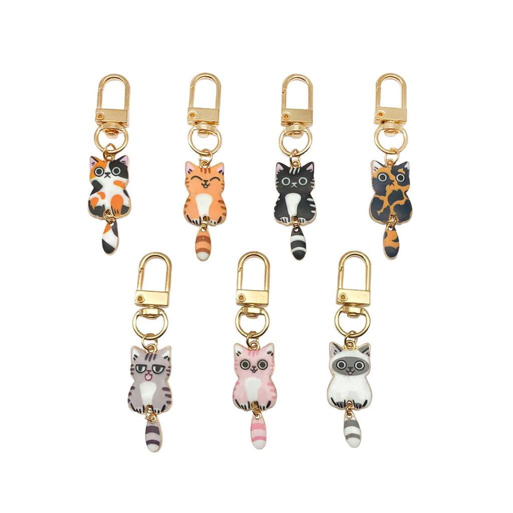 Cute Kitten Cartoon Keychain Pendant - Anime Backpack Decoration & Gift
