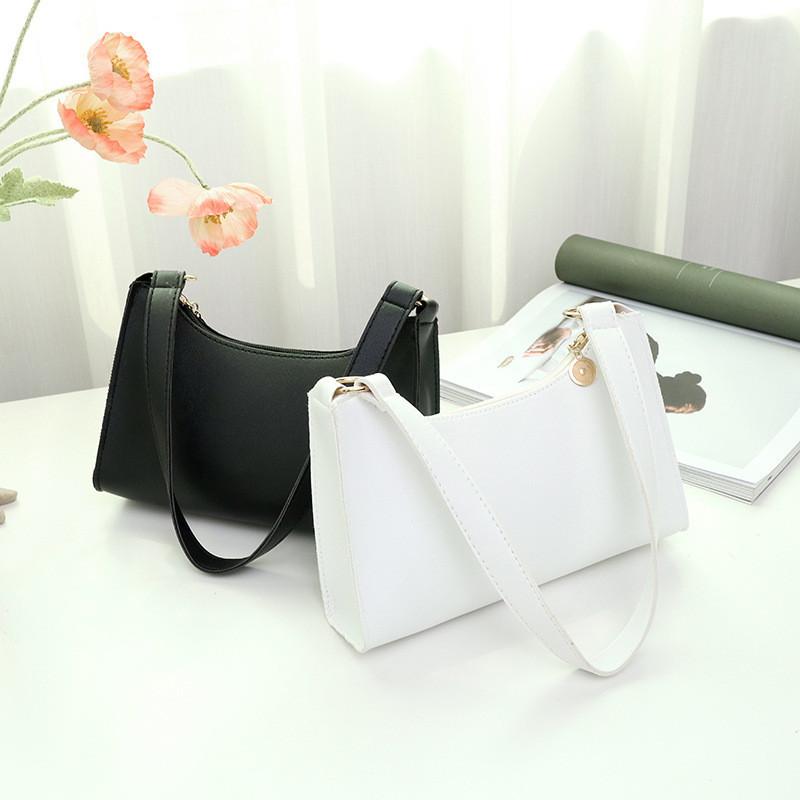 2022 Hobo Armpit Bag Ladies Handbags Simple Fashion Stick Bag Korean Tote Bag Women White