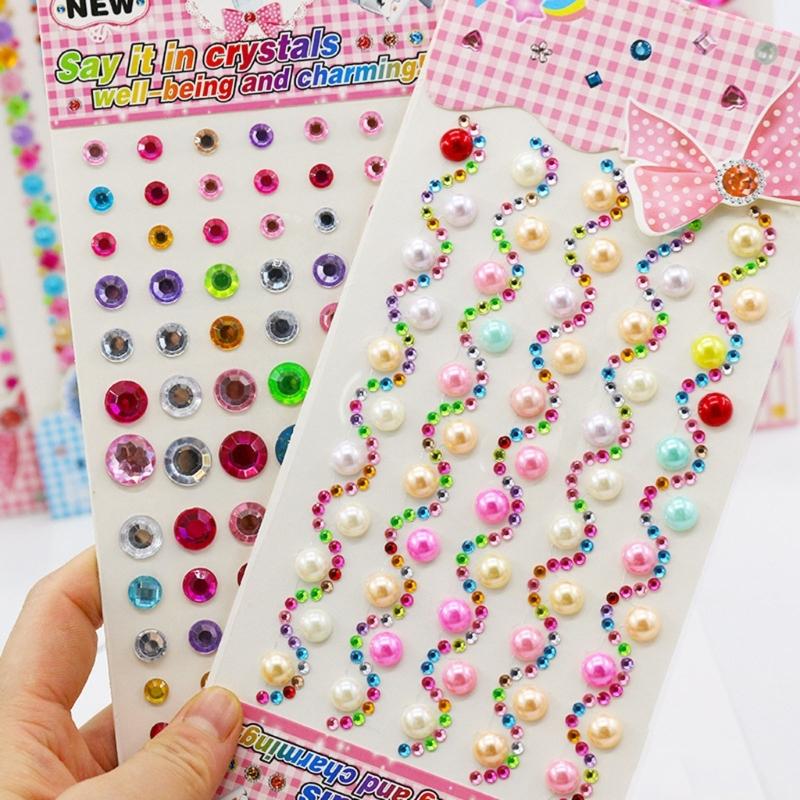 Gem Sticker Jewels Rhinestones for Crafts,Selfs Adhesive Stick On Gem Gemstones Sticker for Face Scrapbooks Supplies