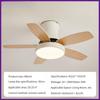 36/42/48 Full Spectrum Solid Wood Ceiling Fan Lamps Bedroom Mute LED Ceiling Fan Inch Electric Ceiling Fan Light