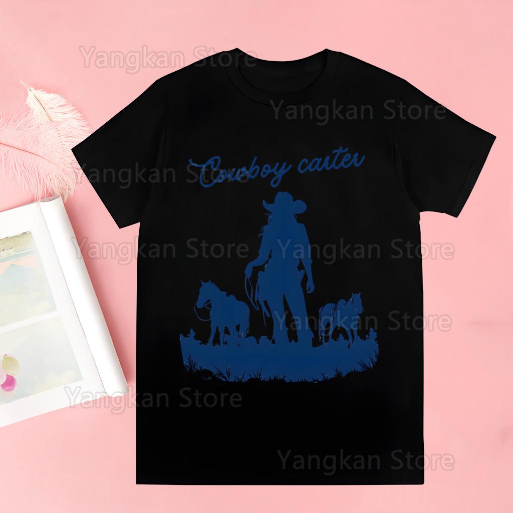Cowboy Carter Harajuku Tops Summer Tops Graphic Tees Women Kawaii Tshirt Clothes T Shirt Drop Shipping