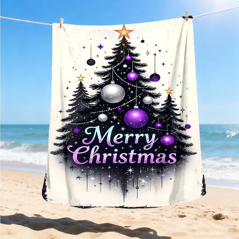 1pc Christmas Decorations Outdoor Soft Polyester Flannel Throw Blanket Versatile for All Seasons , Soft , Cozy , Warm All Season Quilted Throw ,