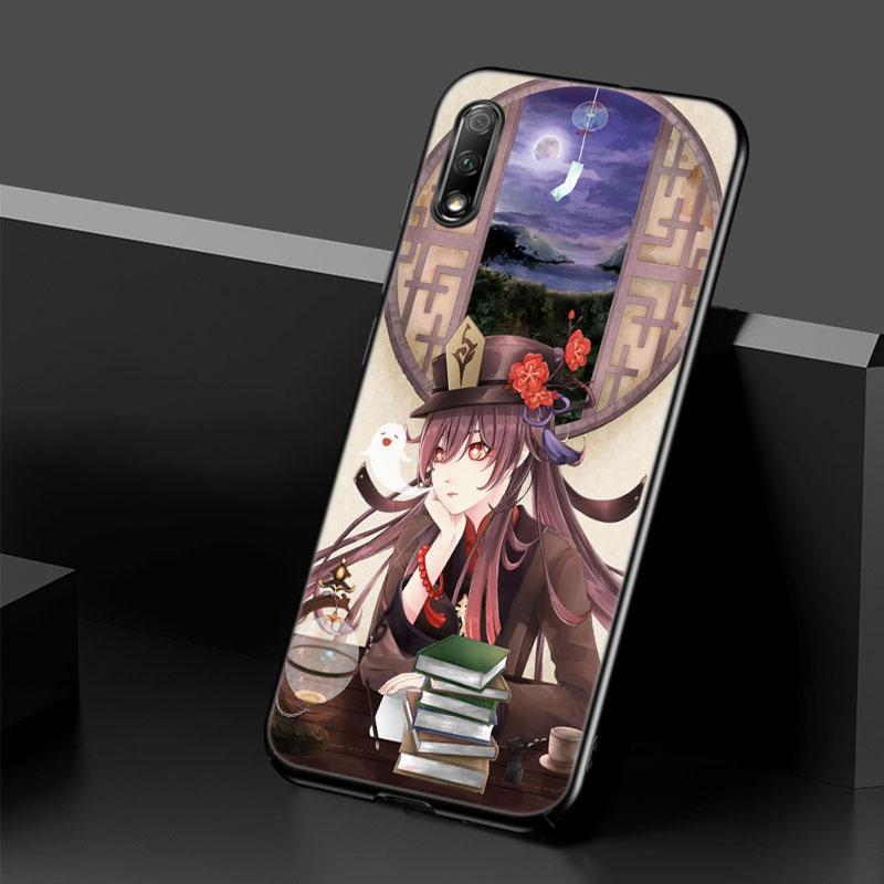 Genshin Impact Hutao Case For Huawei Honor 10X Lite 7A 8A 9X 20 Pro 7S 8C 8S 8X 9A 9C 10i 20i 30i 20E 20S 8 10 Lite Black Cover