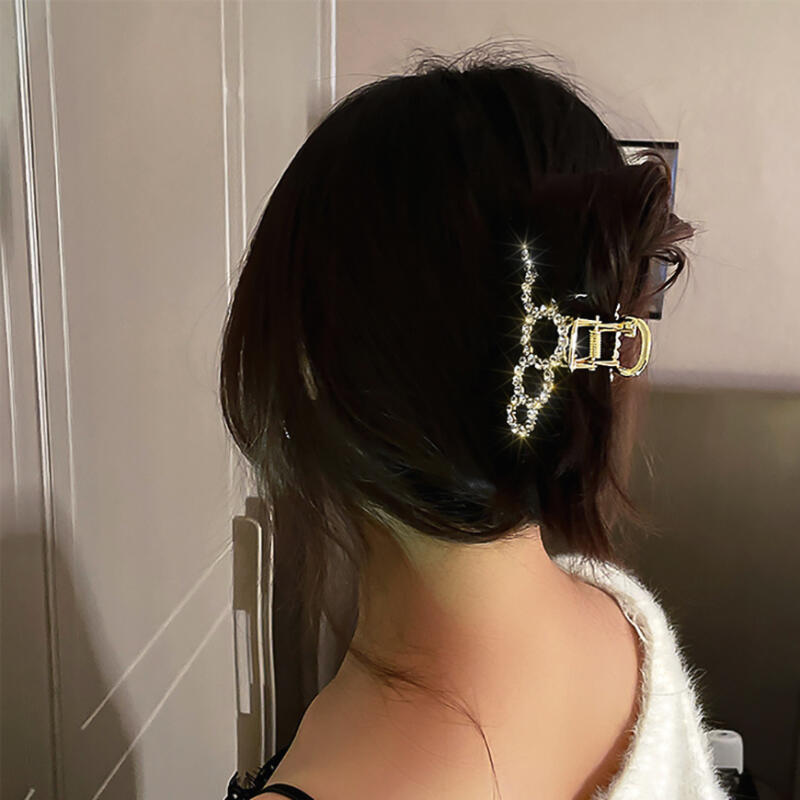 Shiny Pearl Cubic Metal Updo Hair Clip Hair Pin